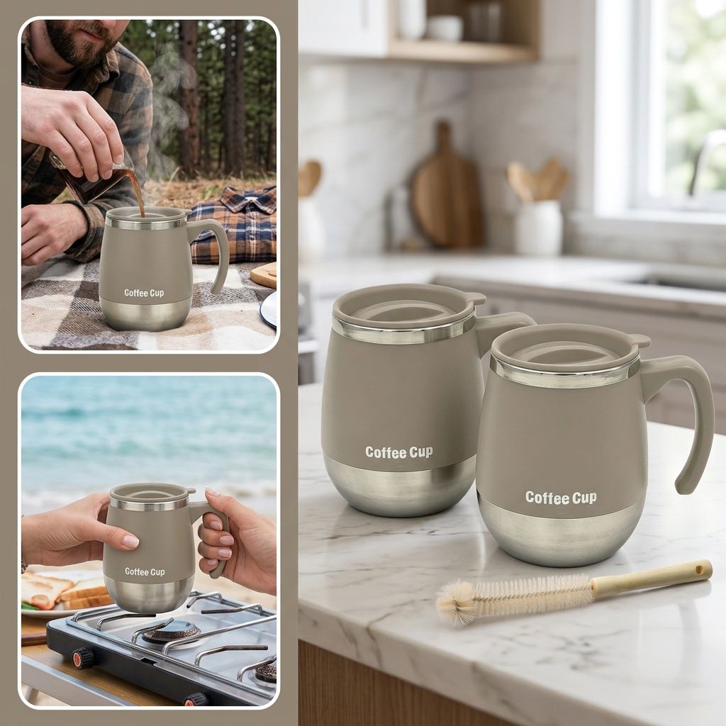 3-Piece Double-Layer Insulated Cup Set