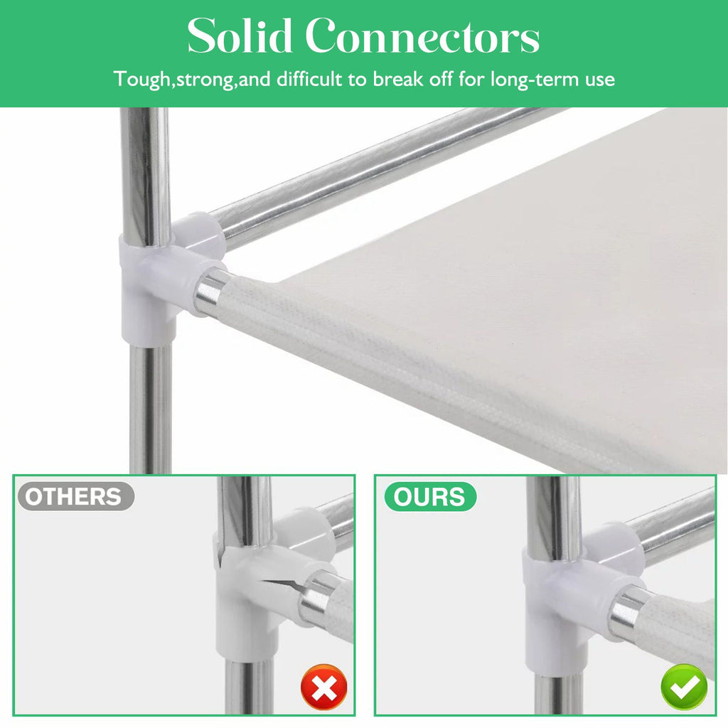Portable Closet Storage Organizer Wardrobe Rack Shelf
