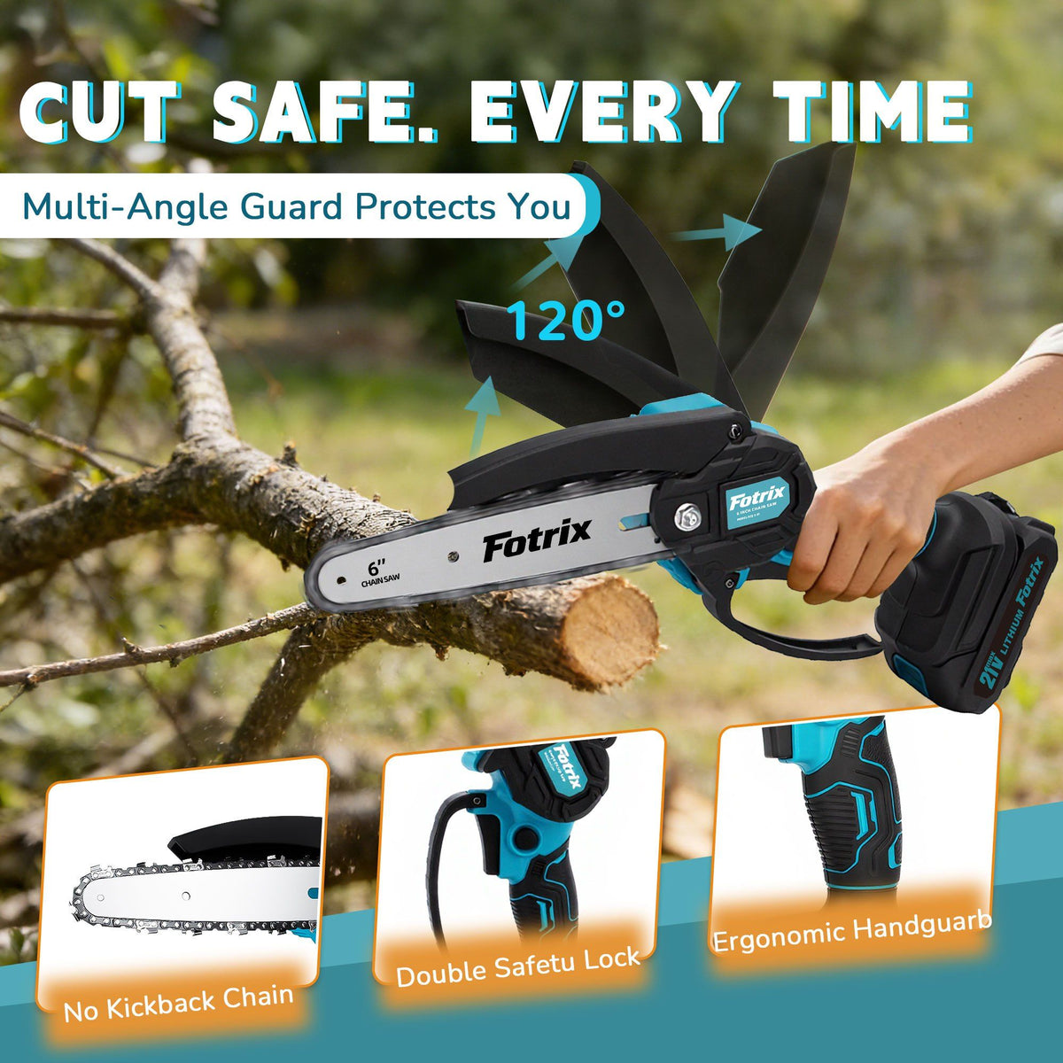 6 Inch Mini Cordless Chainsaw with Storage Case