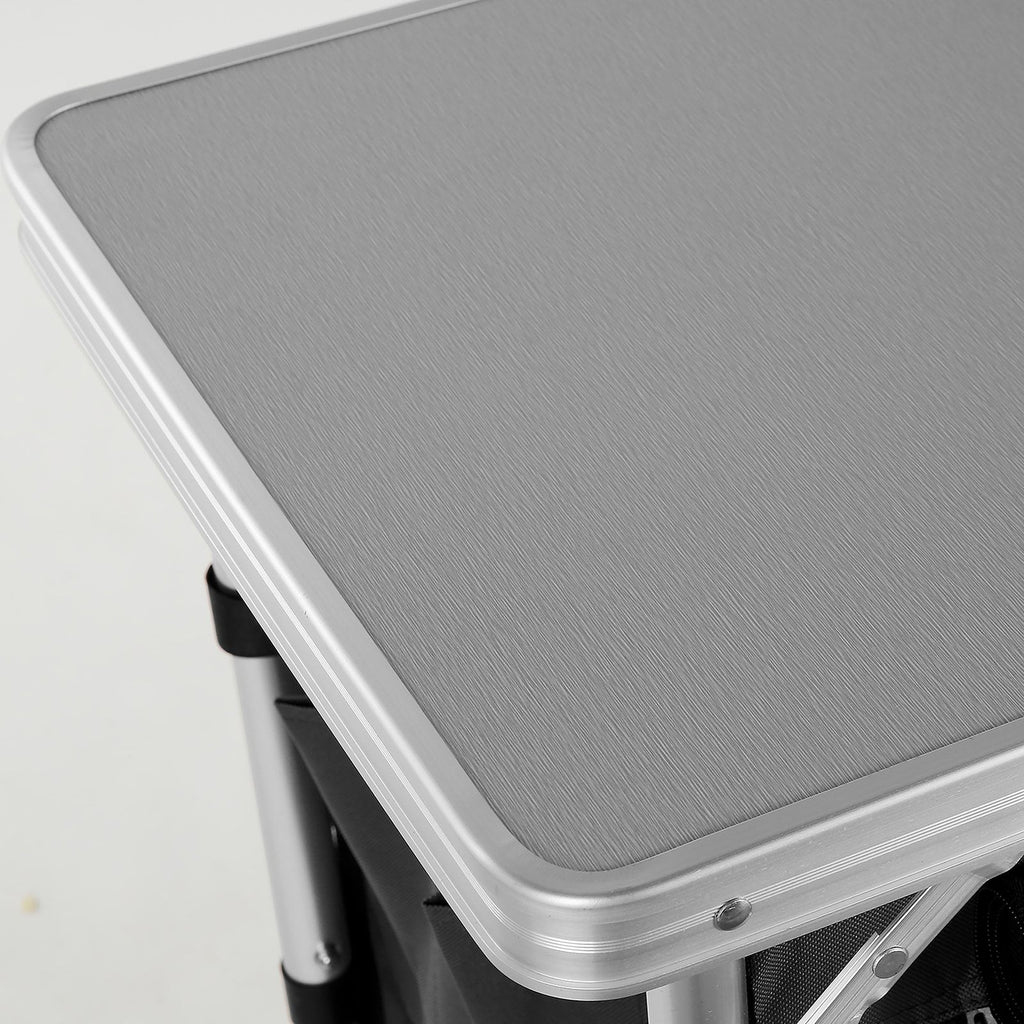 VEVOR Aluminum Folding Camping Table with Windscreen and Storage Bag