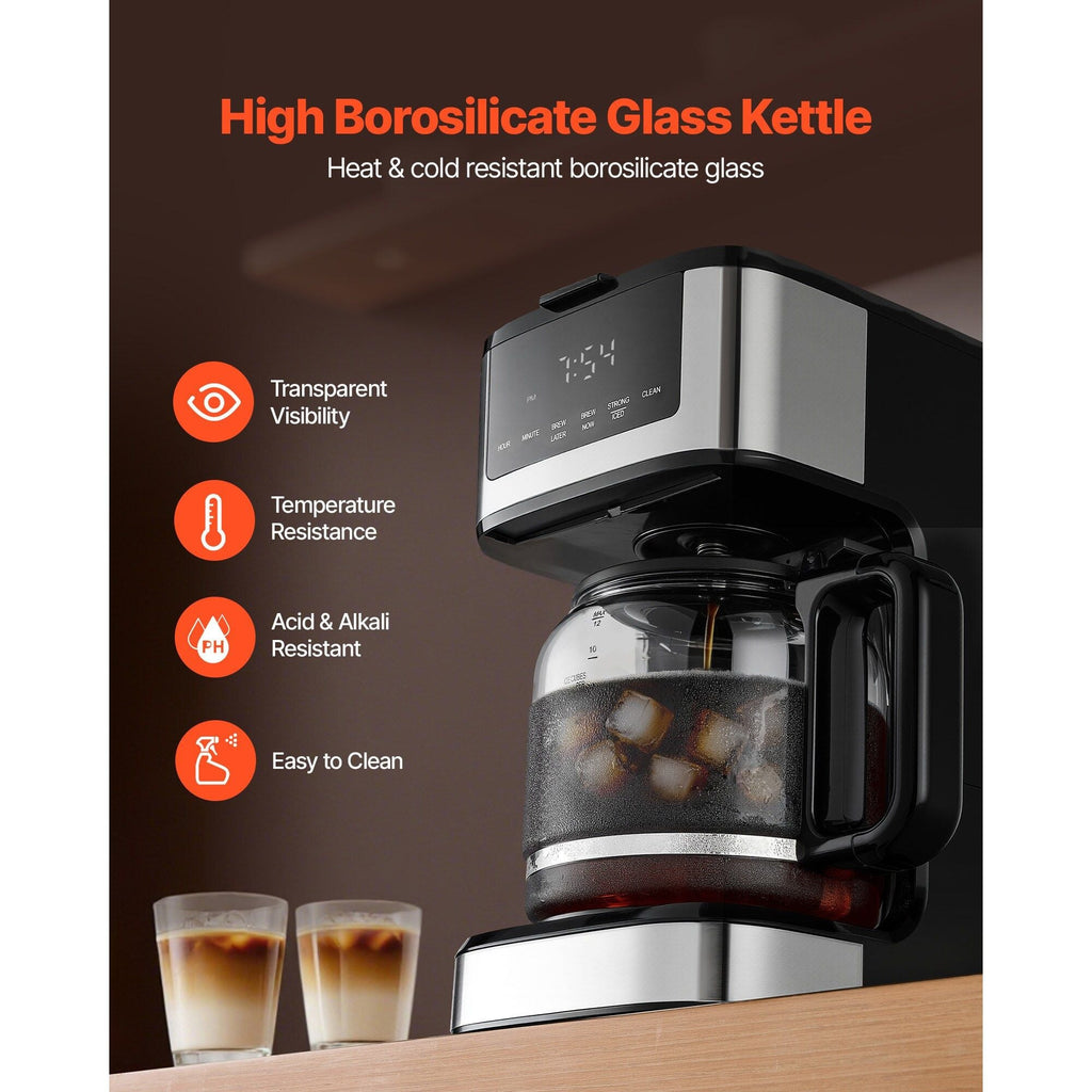 VEVOR 12-Cup Programmable Drip Coffee Maker