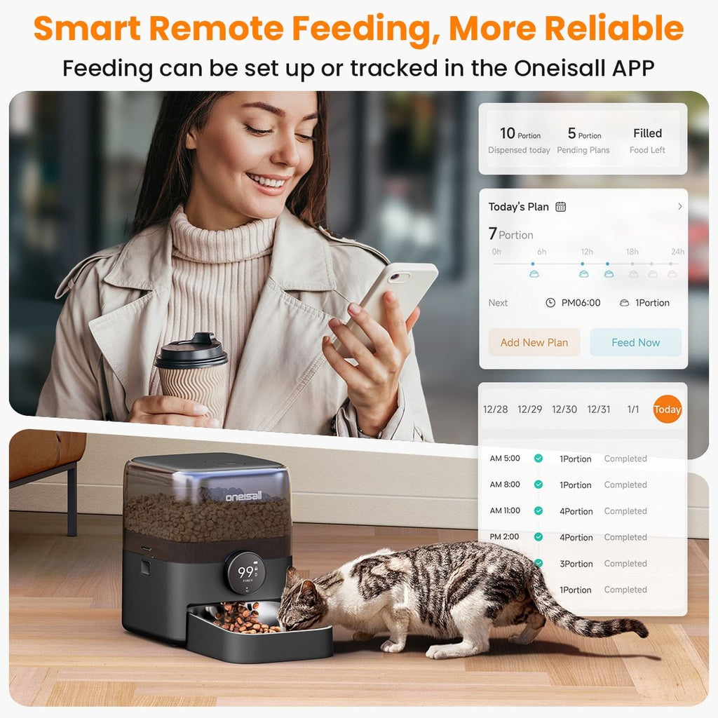 oneisall WiFi Smart Cat Feeder PF06DAU