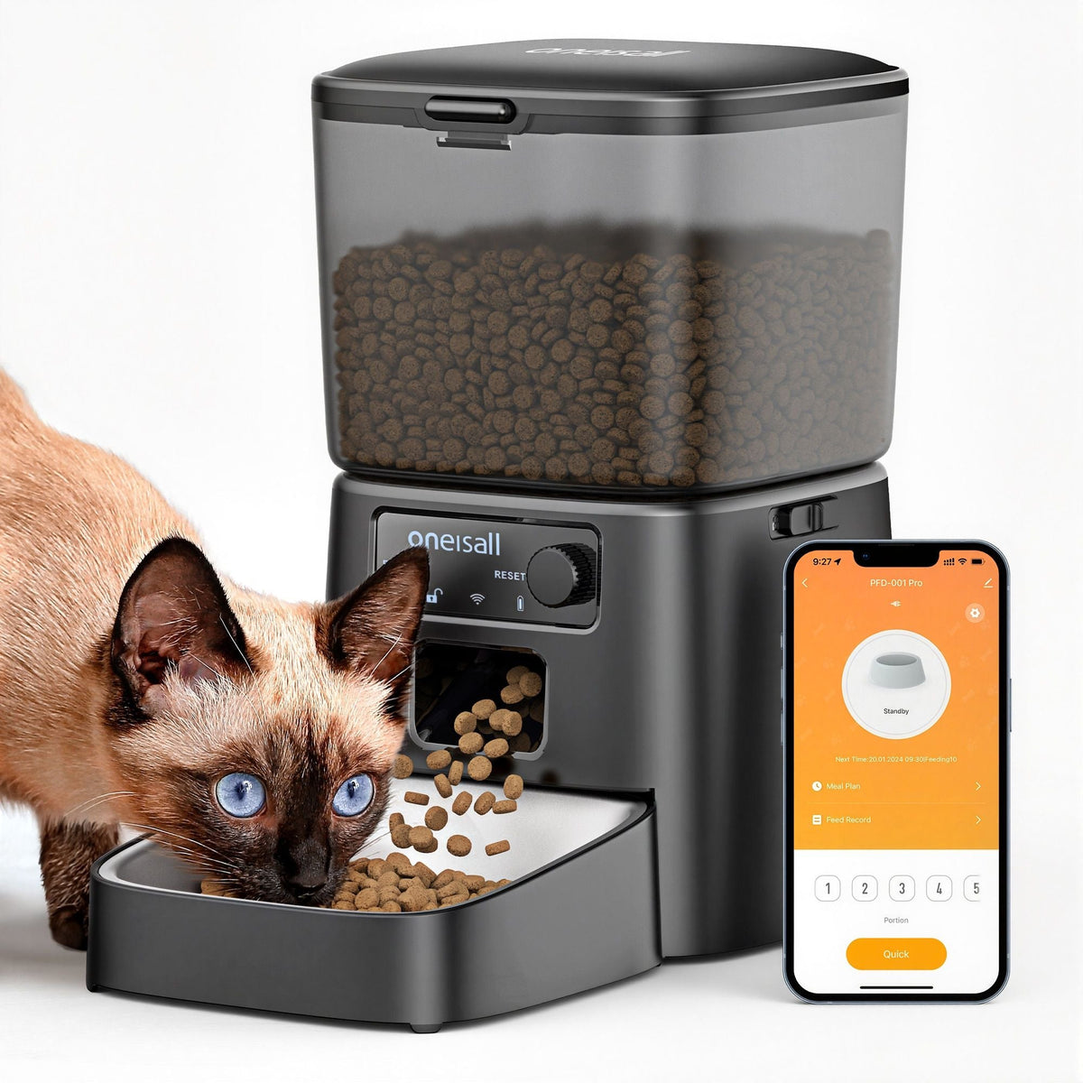 oneisall WiFi Automatic Cat Feeder CW15015