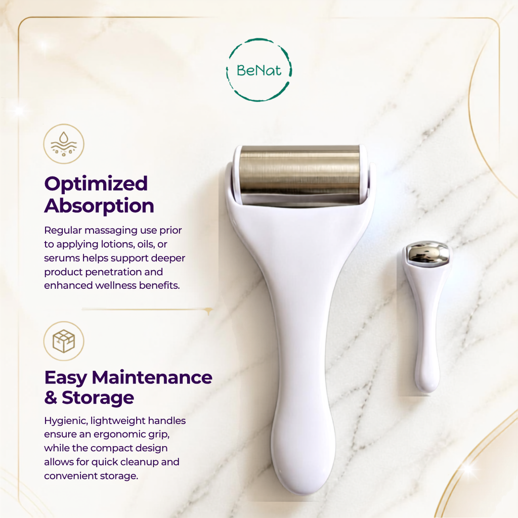 2-Piece Cryotherapy Face & Eye and Body Ice Roller Set - product photo 4