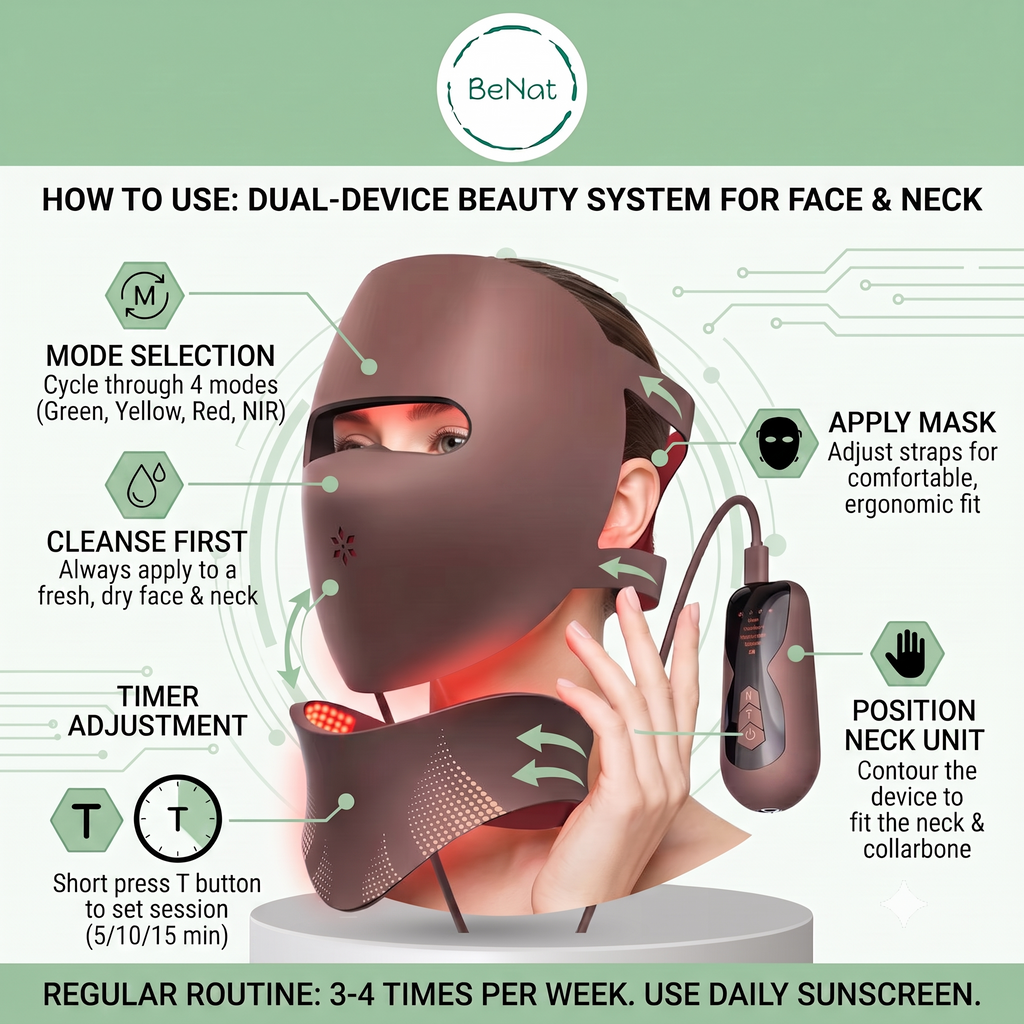 3D Phototherapy Anti-Aging Mask & Thermal Neck Sculpting System - product photo 6