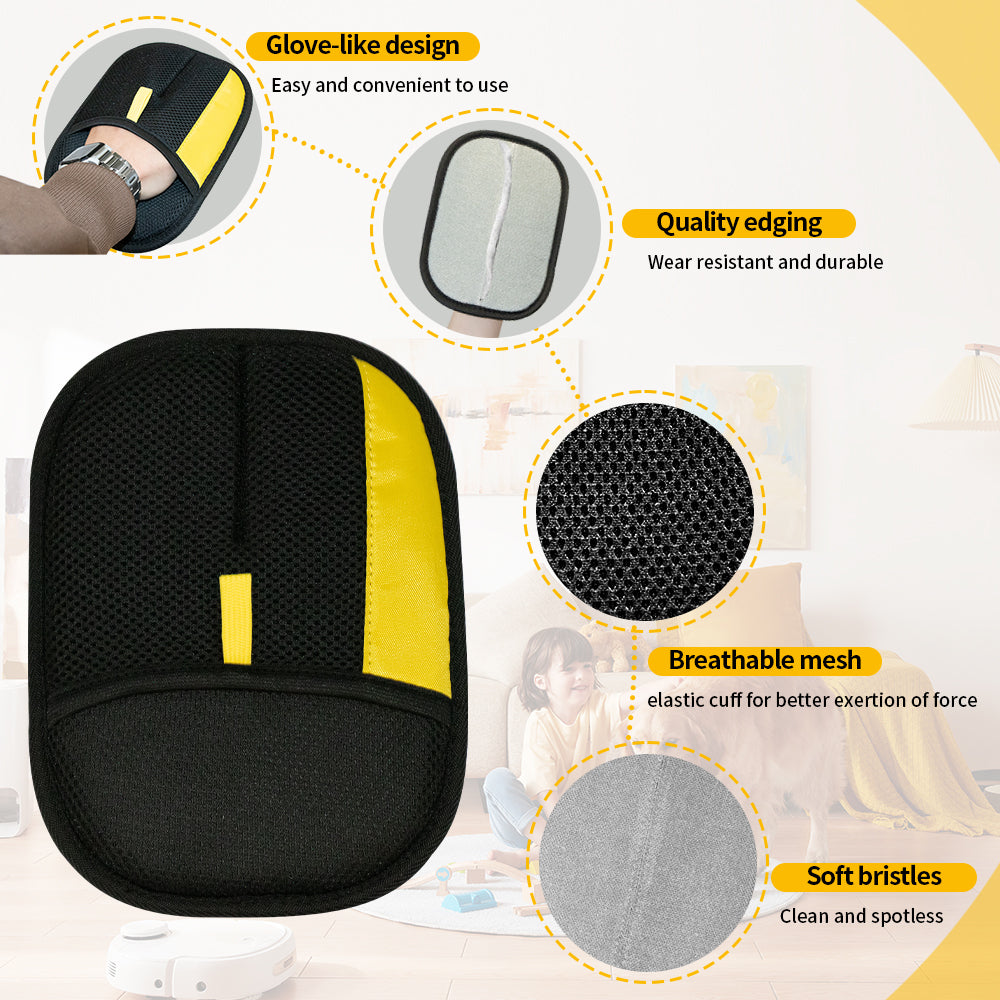 Pet fur removal mitt for furniture and clothes