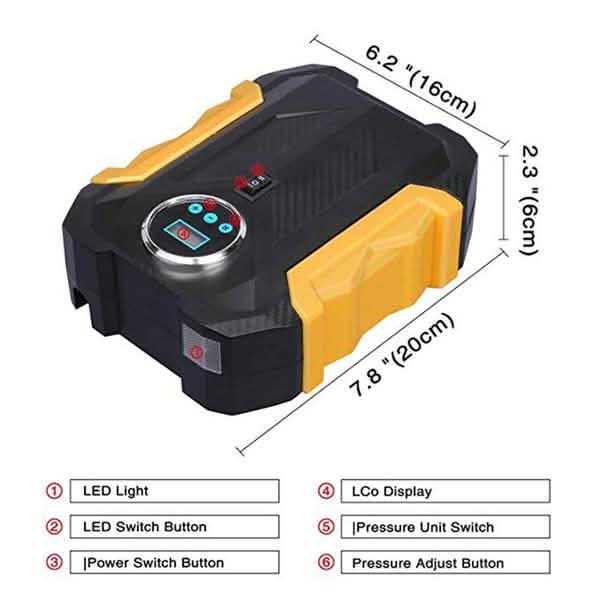 Portable Digital Tire Inflator – 12V Air Compressor with Auto Shutoff