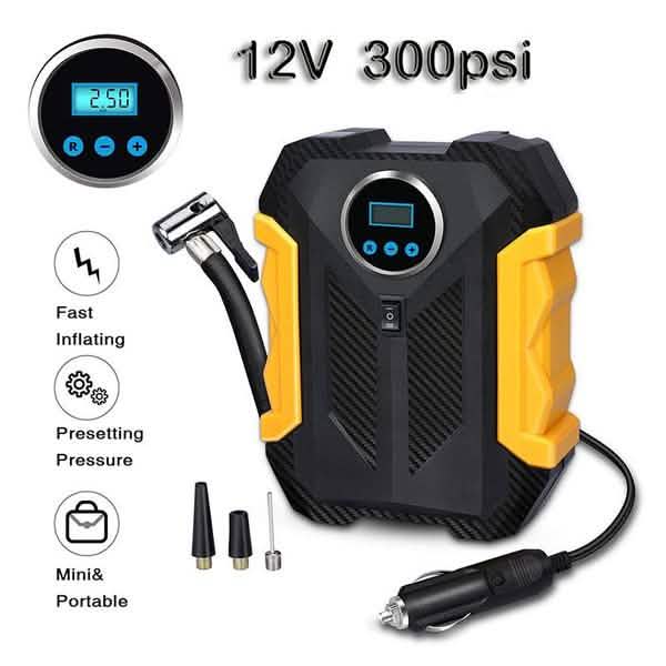Portable Digital Tire Inflator – 12V Air Compressor with Auto Shutoff