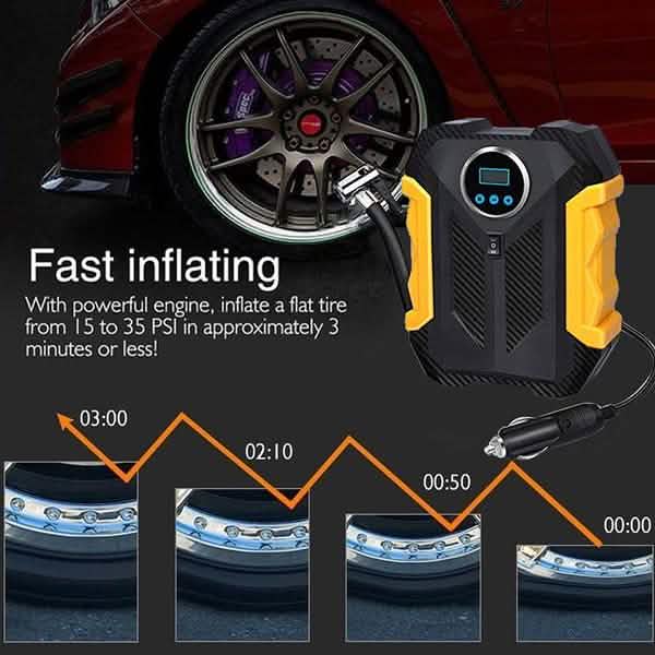 Portable Digital Tire Inflator – 12V Air Compressor with Auto Shutoff