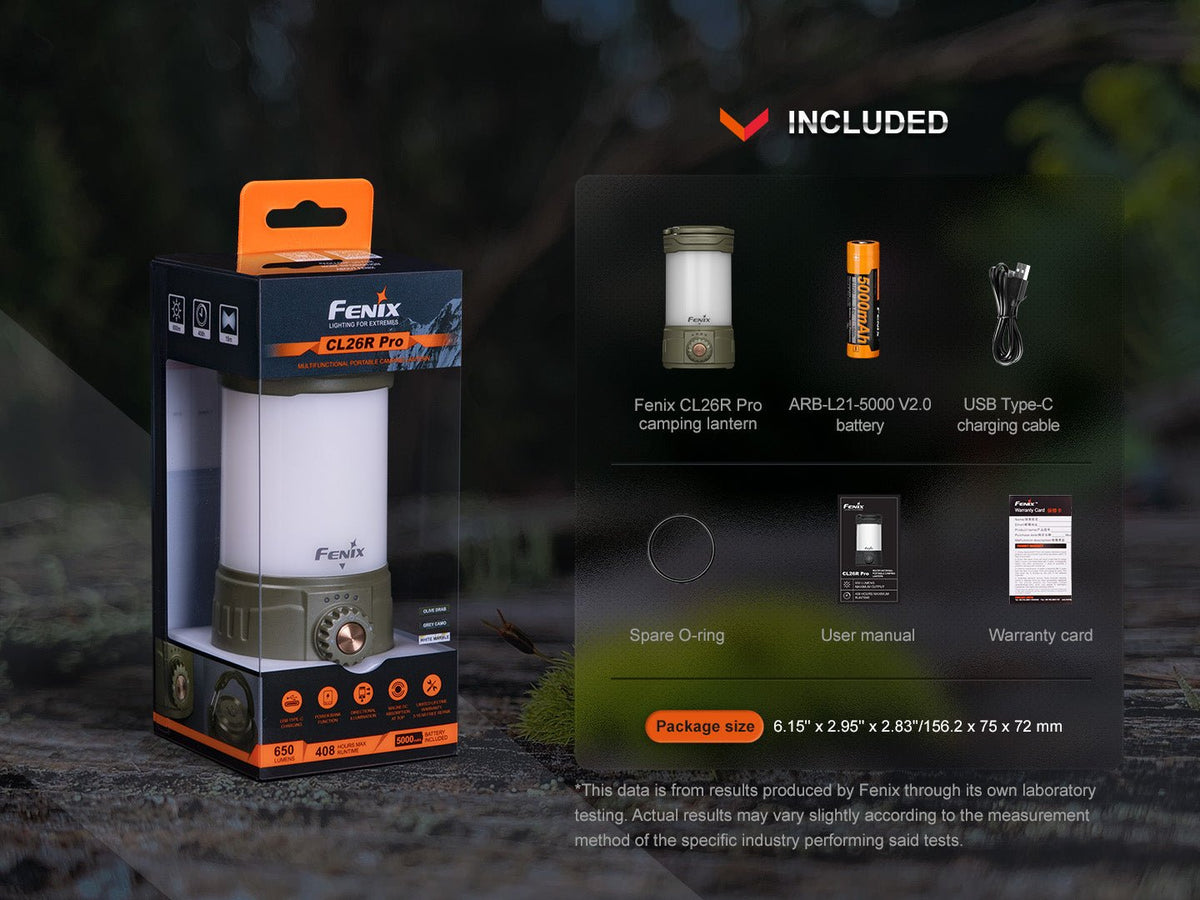 Fenix CL26R PRO Rechargeable Camping Lantern – 650 Lumens