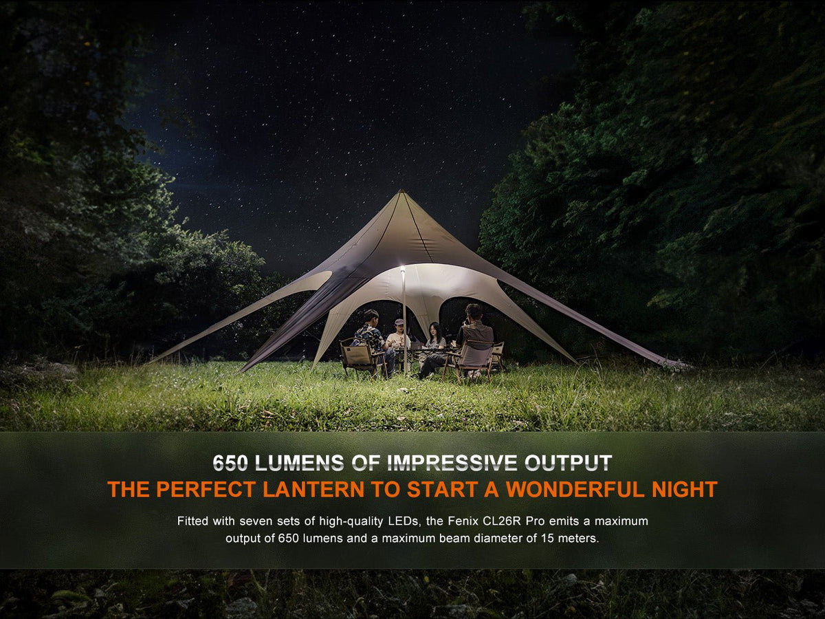 Fenix CL26R PRO Rechargeable Camping Lantern – 650 Lumens
