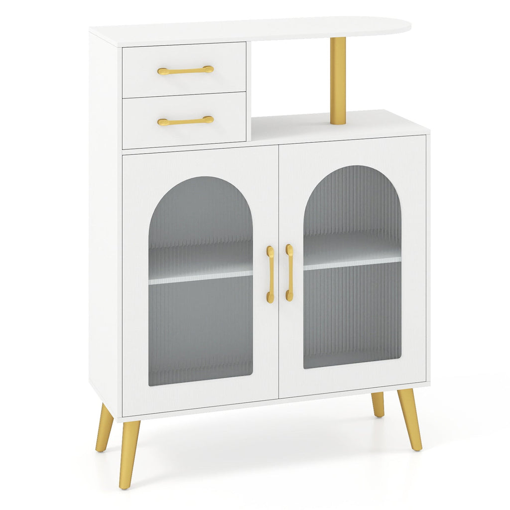 Buffet Cabinet with RGB LED Lights and Translucent Doors