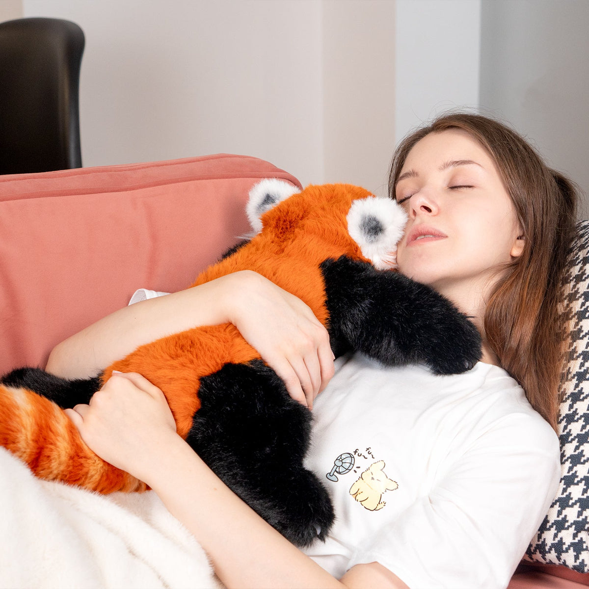 Breathing Red Panda Plush – Lifelike Calming Toy Gift for Relax