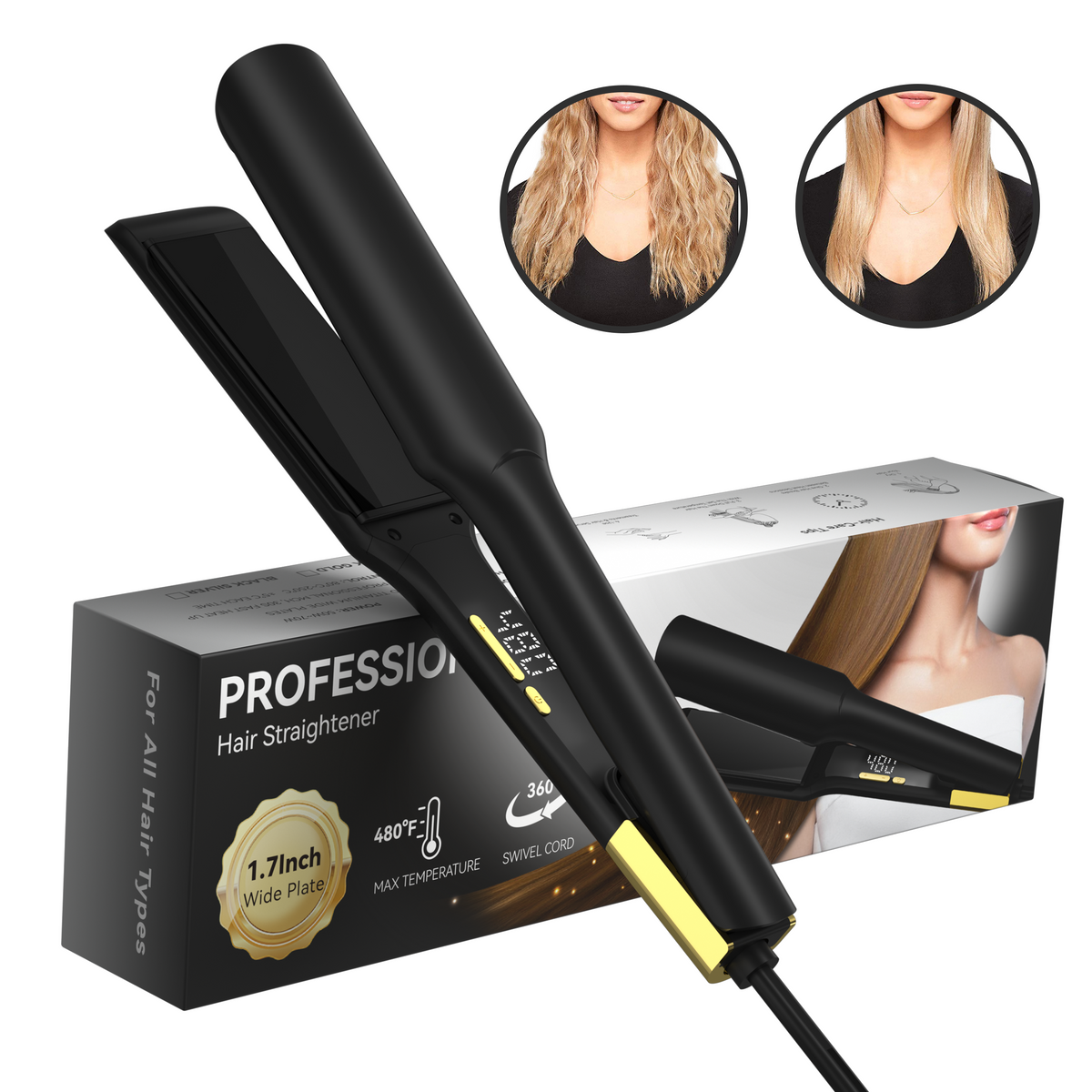 wide plate keratin hair straightener