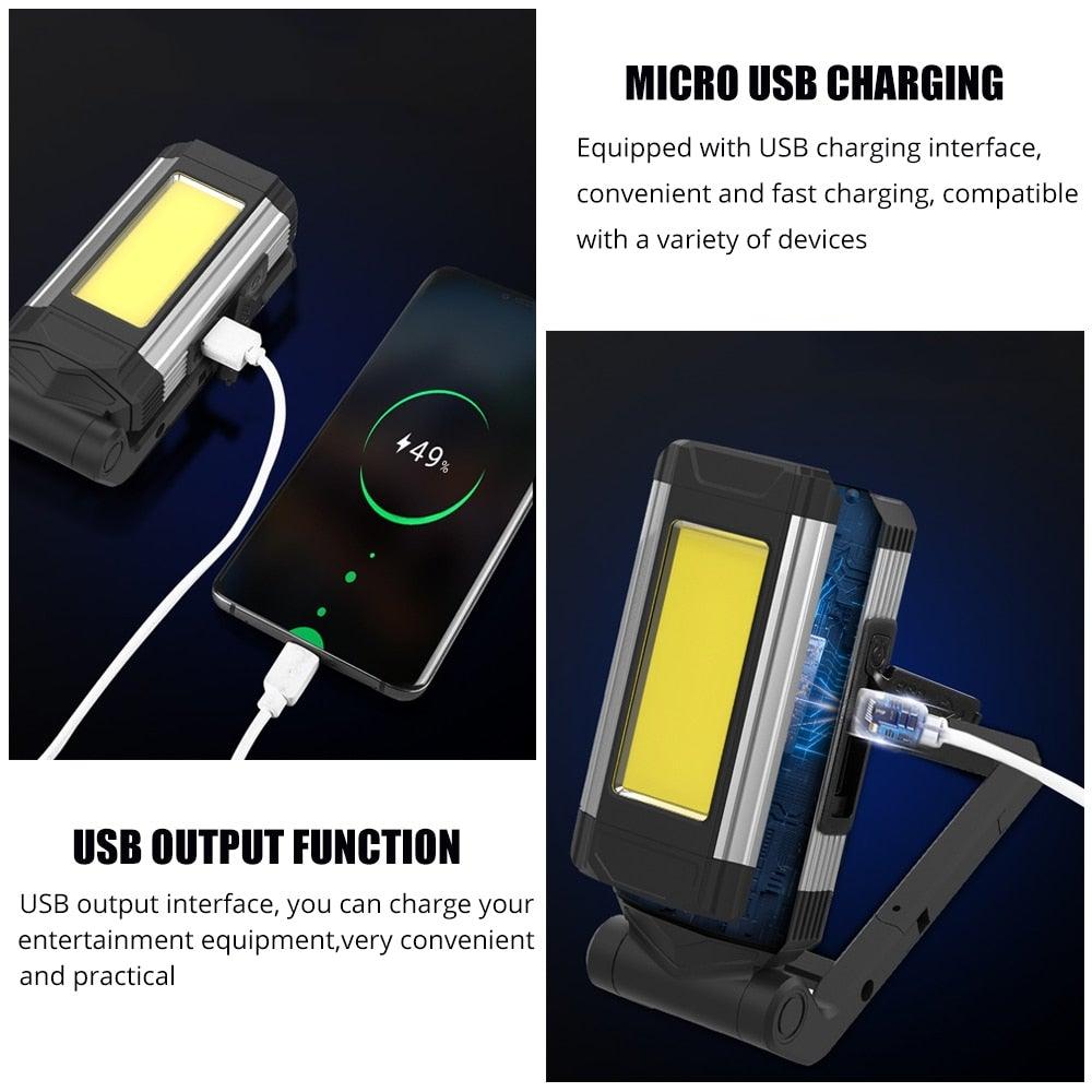 Rechargeable LED Work Light with Magnetic Base