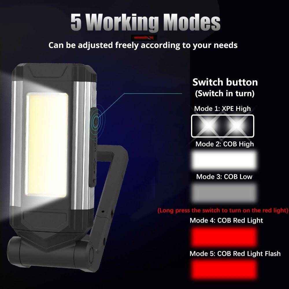 Rechargeable LED Work Light with Magnetic Base